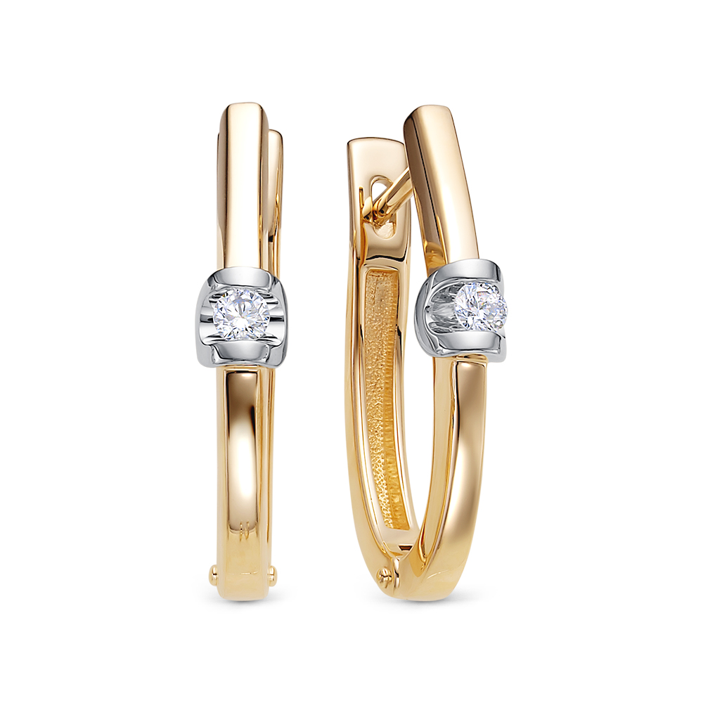 Серьги из золота с бриллиантами (585)  421-2100