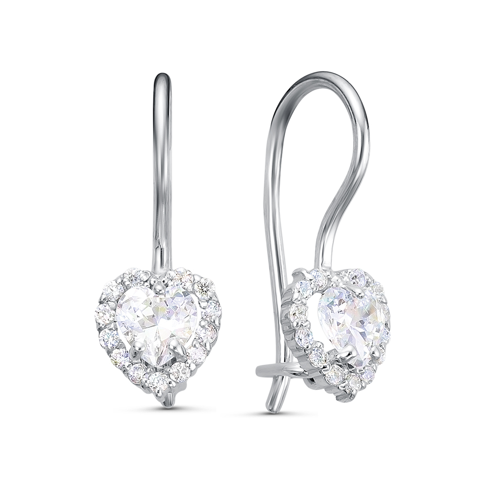 Серьги 925 "сердце" С122476