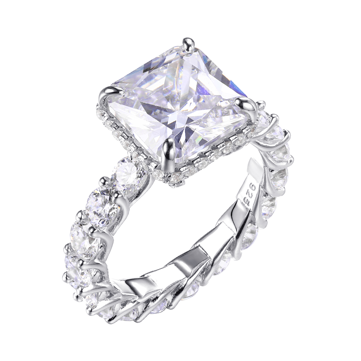 Кольцо 925 CZ-R00638-X-W-W