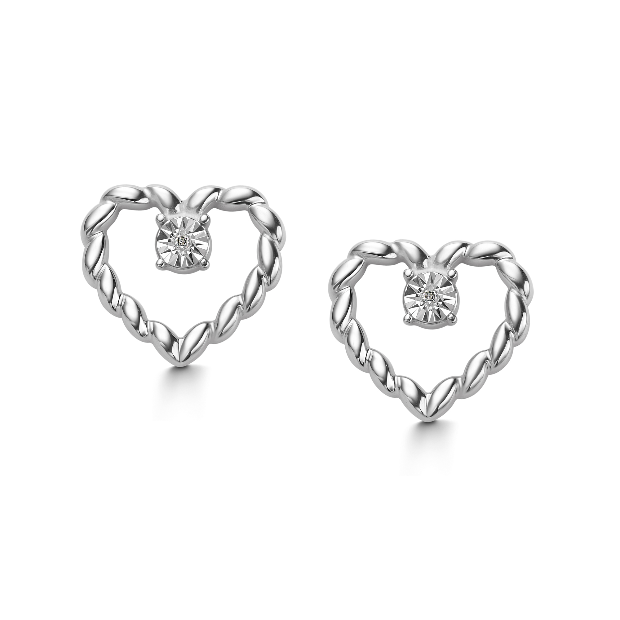 Серьги 925 "сердце" 02-4164/000Б-00