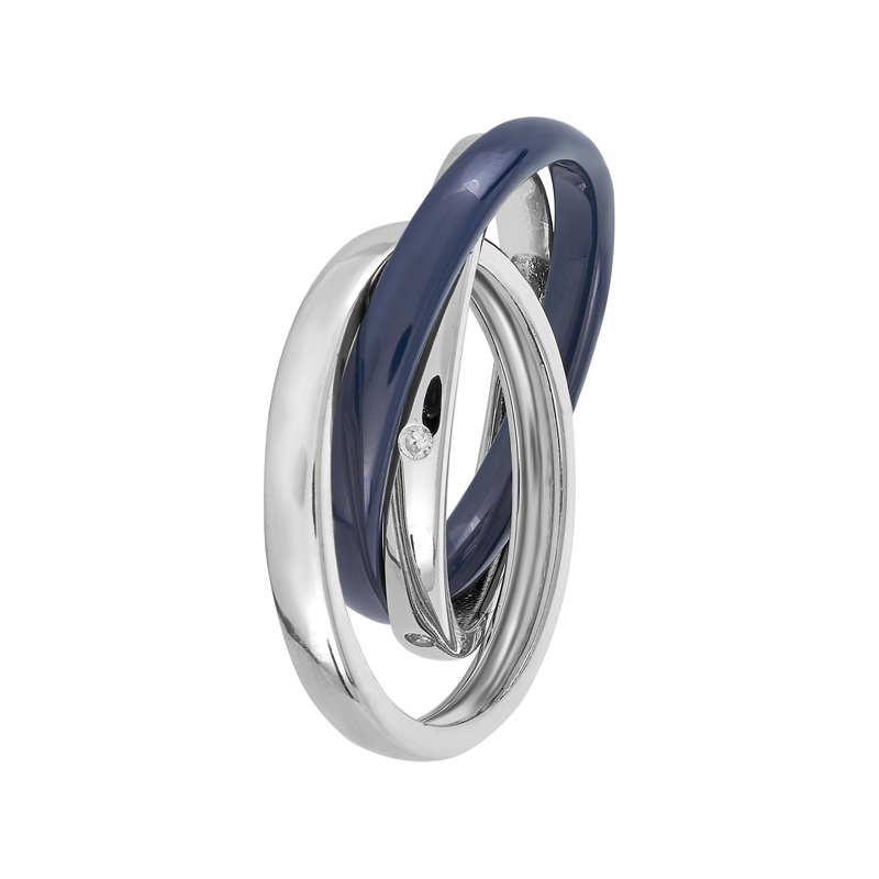 Кольцо серебрянное карт TC-R00683-Вl-W-X-X-W