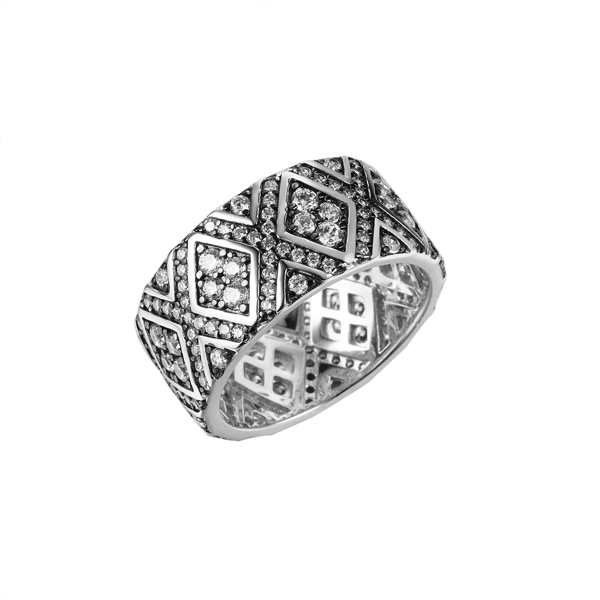 Кольцо 925 CZ-R03912-X-WB-