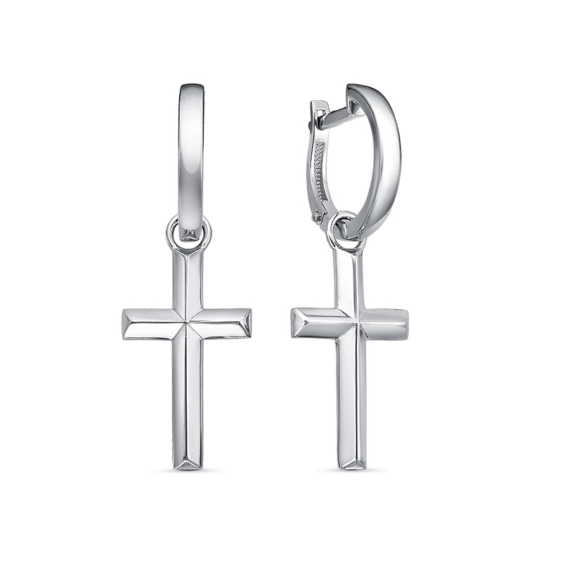 Серьги "крест" 925 с2202616