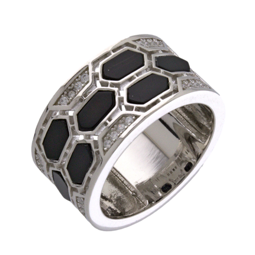 Кольцо 925 SR39888-BW-ON