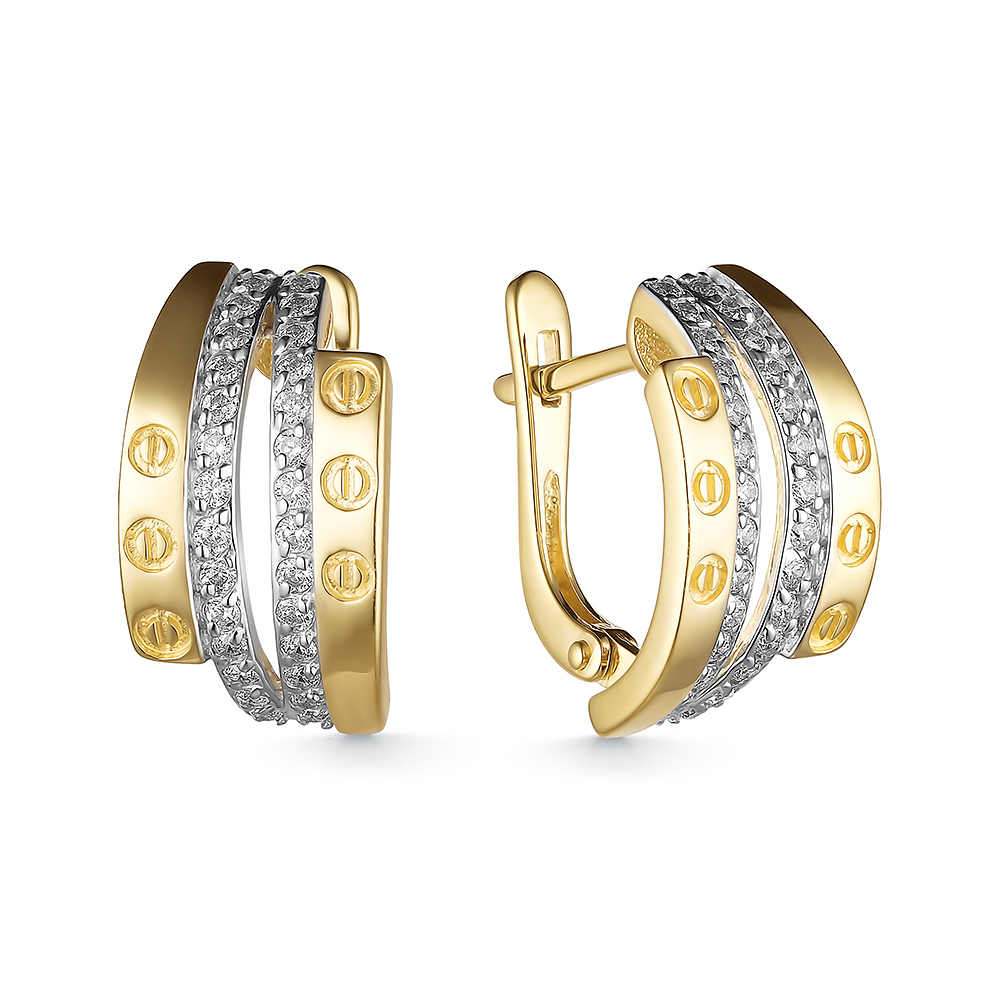 Серьги "карт" 585 С4501