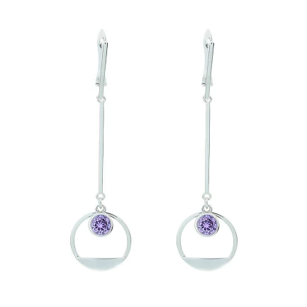 Серьги 925 CZ-E01142-X-W-D