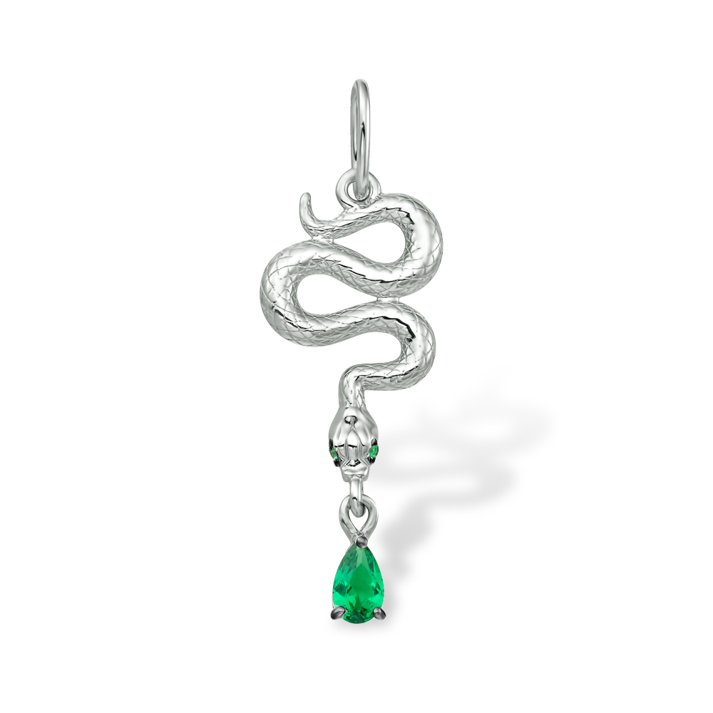 Подвеска серебро 925 "змея" 13100612818-501