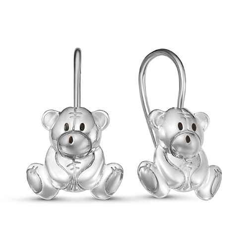 Серьги 925 (медведь-мишка) с221085