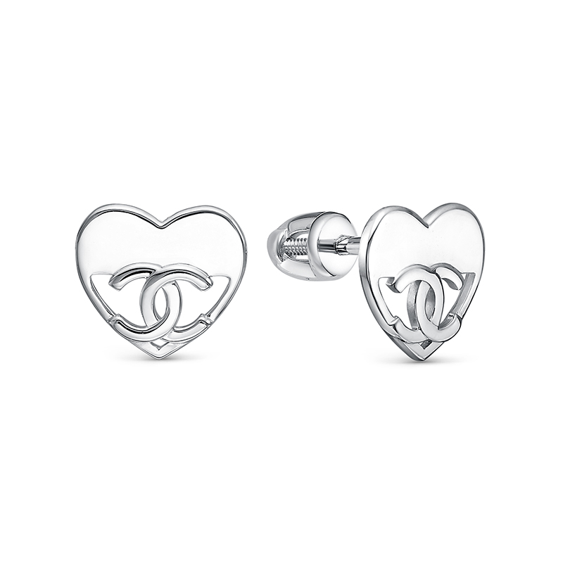 Серьги 925 "сердце" с0504615