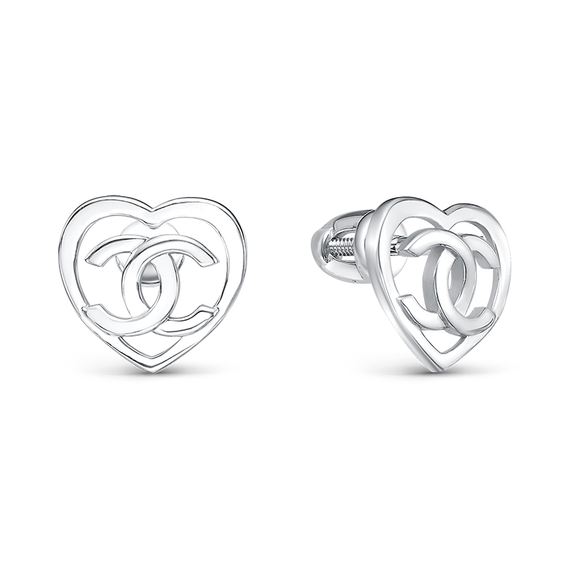 Серьги 925 "сердце" "шан" с0504630