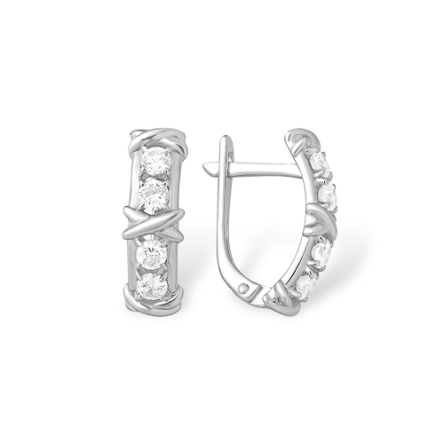 Серьги серебро 925 с фианитами 1210016939-501