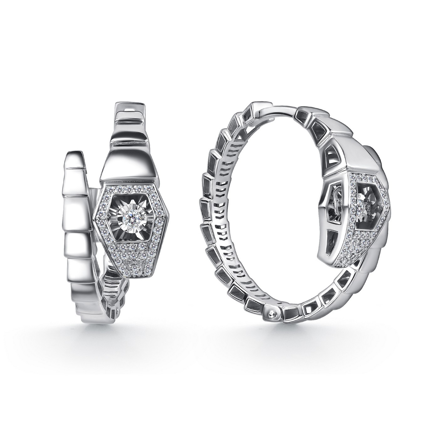 Серьги 585 "змея" 02-12-51058-31-00