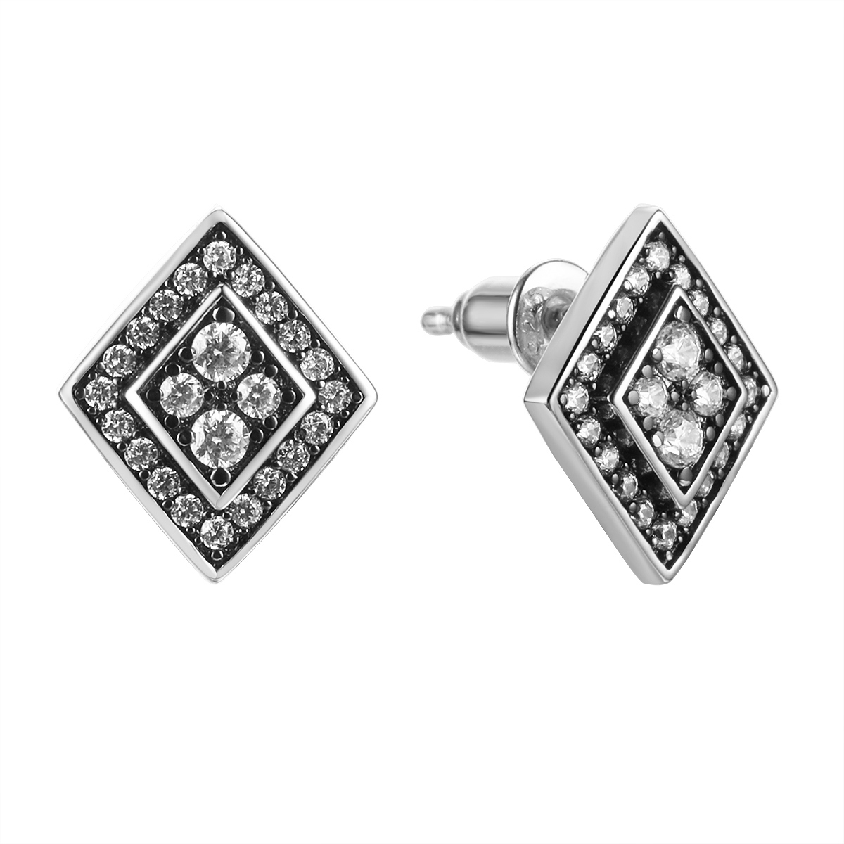 Серьги 925 CZ-E03499-X-WB-