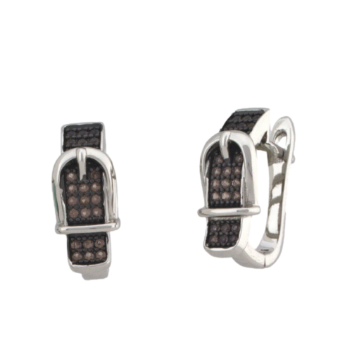 Серьги ввиде ремня (925) G16-CZ-4354E