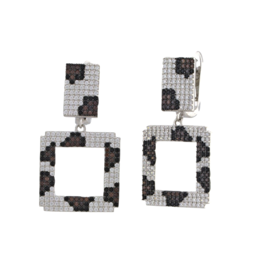 Серьги 925 (звери-узор) G16-CZ-4318E