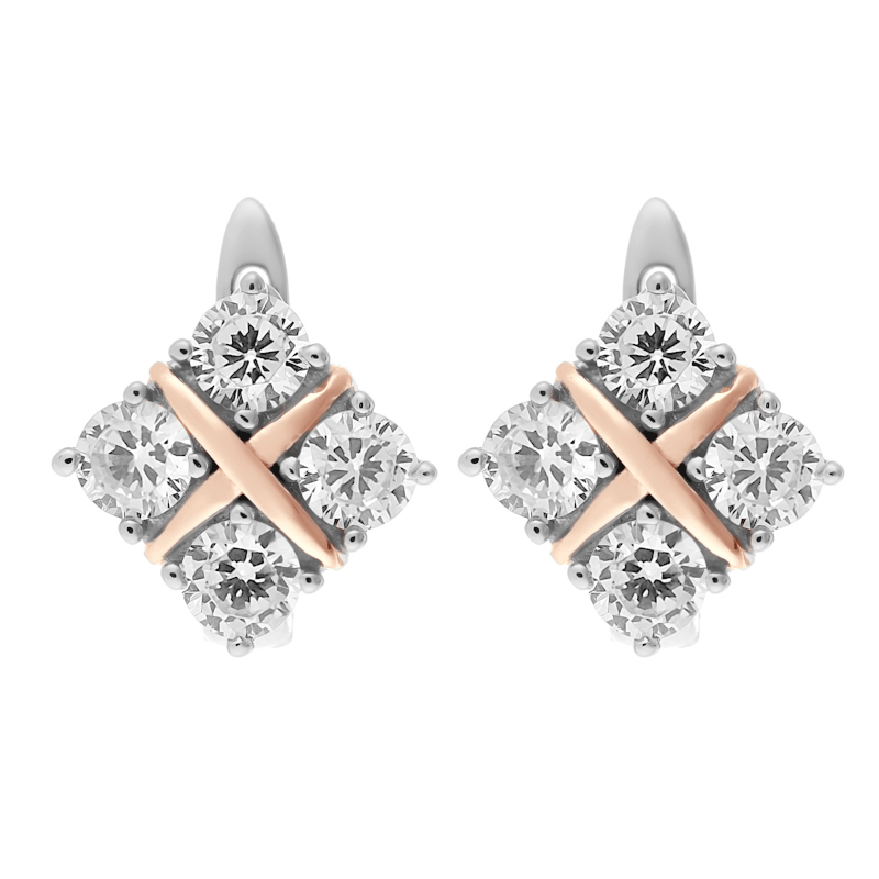 Серьги 925 CZ-E01272-X-WG-