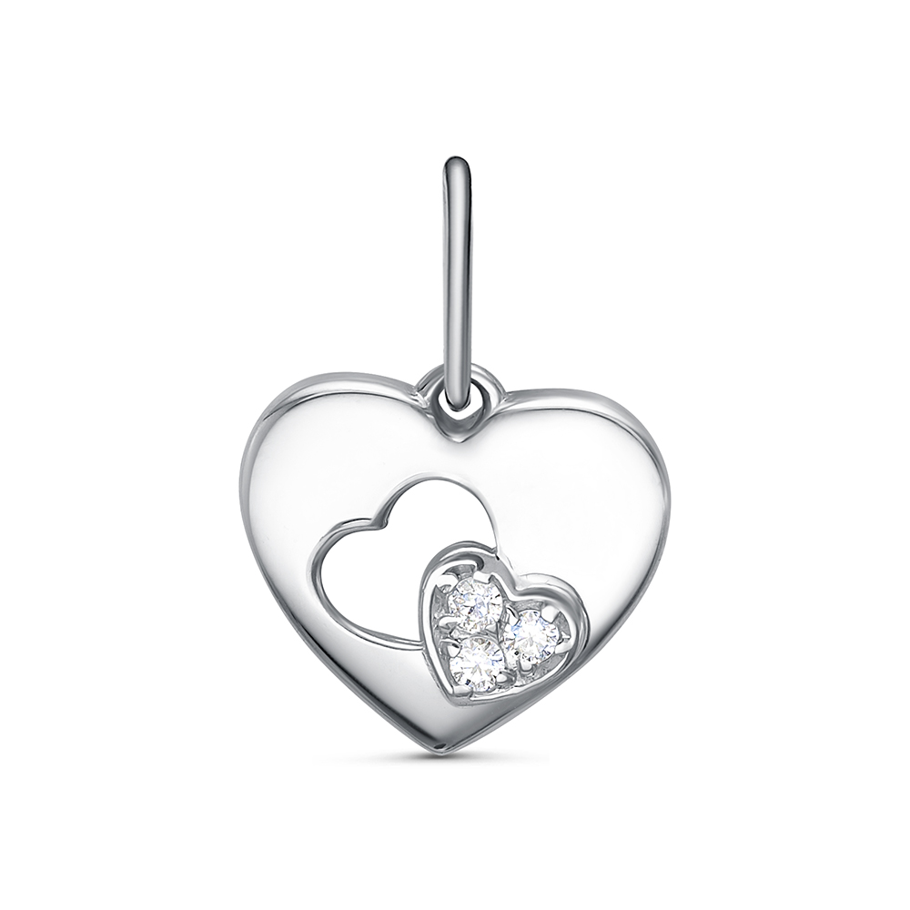 Подвеска "сердце" 925 С030404